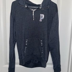 Pink quarter zip pull-over